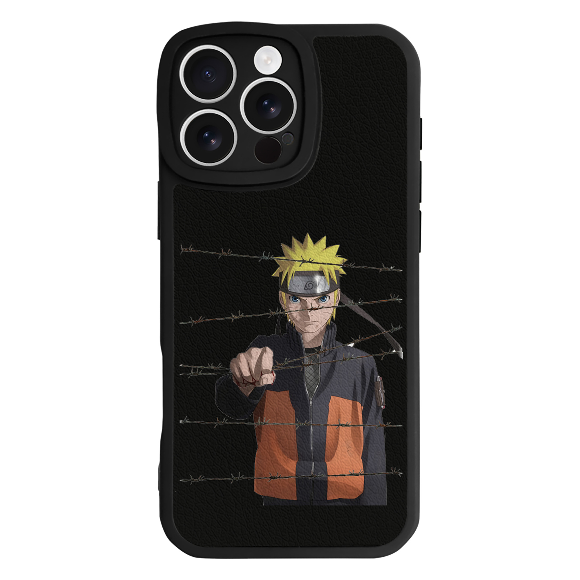 （画像用） NARUTO -ナルト- うずまき ナルト Uzumaki Naruto 【iPhone 16シリーズ対応】シリコンスマホケース（レザー調） 材質：シリコン
